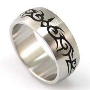 Men Gothic Solid Stainless Steel Ring MR009-0