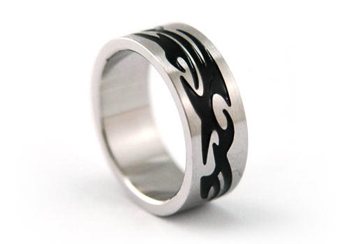 Men Gothic Solid Stainless Steel Ring MR012-0